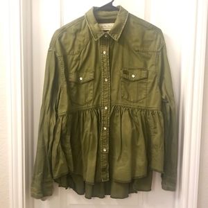 Free People Dylan Button down bodydoll top